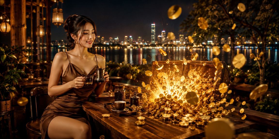 Người dùng tại Hà Nội uống cà phê và theo dõi ưu đãi cá cược trực tuyến