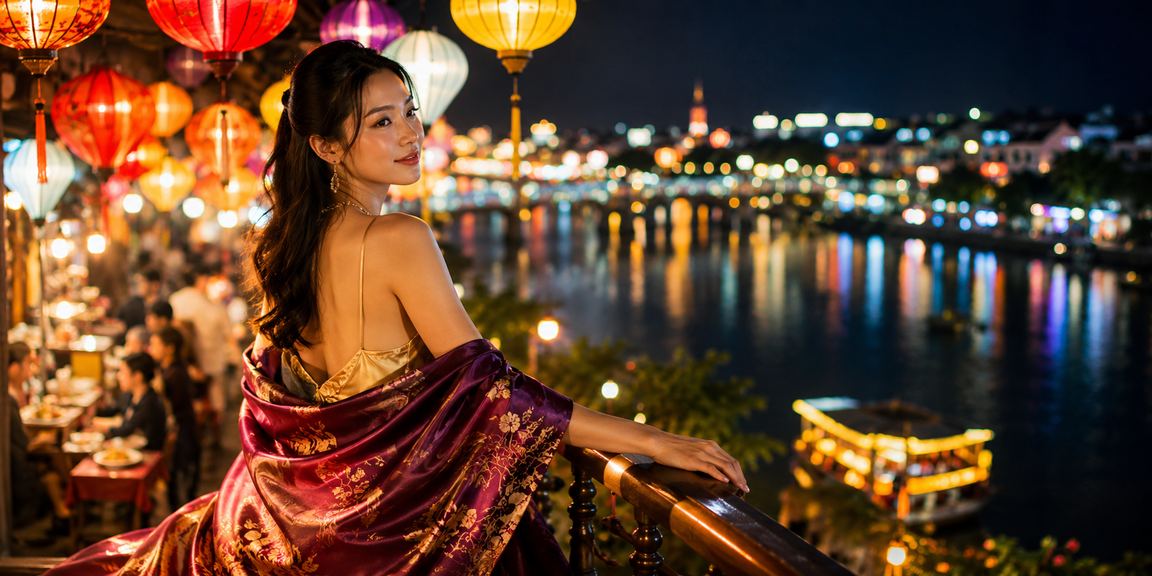 Người chơi Slots tại chợ đêm Huế trải nghiệm l2d trên điện thoại