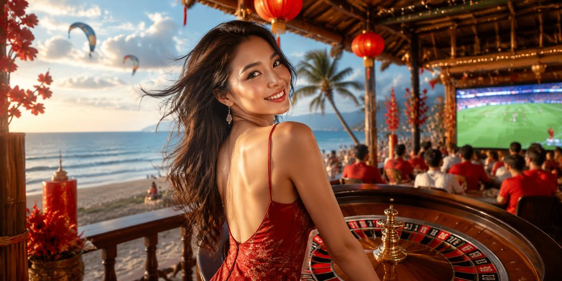 Bàn Roulette trực tuyến tại bãi biển Mũi Né với không khí giải trí sôi động